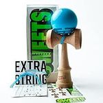 Sweets Kendamas Radar Boost Kendama - Sticky Paint, Perfect for Beginners, Extra String Accessory Gift Bundle (Blue)