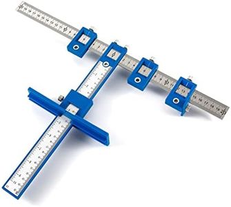 Trintion Punch Locator Adjustable Cabinet Hardware Jig Drill Guide Template Drilling Dowelling Hole Kitchen Door Handle Jig for Installation of Handles Knobs on Doors or Drawer Pull
