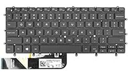 Replacement Keyboard for Dell XPS 13 9380 9370 9305 7390 Series Laptop, Dell XPS 13 9380 9370 9305 & XPS 13 7390 2 in 1 Laptop Keyboard with Backlit US Layout, Black