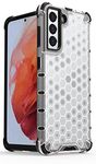 BlazeTech for [ Samsung Galaxy S21 Plus 5G ] Back Case Cover | Polycarbonate Hard Case Honeycomb |Camera Protection| Back Case for [ Samsung Galaxy S21 Plus 5G ]- Transparent