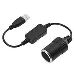 Usb to 12v Port Adapter, Usb to Car Lighter Cigarette Adapter, Car Cigarette Lighter Socket for Driving Recorder, Electronic Dog, Car Charger