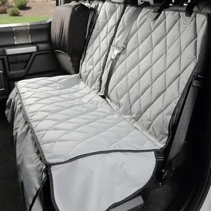 4Knines Dog Seat Cover for Crew Cab Trucks - Back Seat Protection for Fold Up Seats, Pet Cover Hammock, Durable Car Seat Cover for Dogs, Fits Full Size 4 Door Trucks