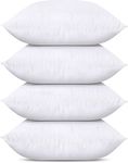 Utopia Bedding Cushion Inner Pads, Cushion Stuffer Inserts, Hollowfibre Pillows (4, White, 55x55 cm)