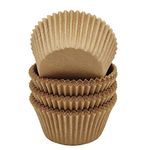 Mombake Premium Natural Greaseproof Cupcake Cases Muffin Paper Baking Cups Standard Size, 100-Count