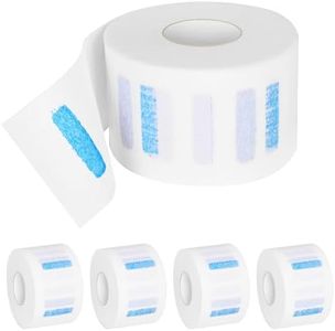 Disposable Barber Neck Paper with Hairdressing Accessory Tool - 5 Rolls & 500 Neck Strips, Barber Supplies