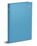 2025 A4 Day a Page Diary - Appointment Times Full Year Hardback UK Planner - for Home Office School & Work (Sky Blue)