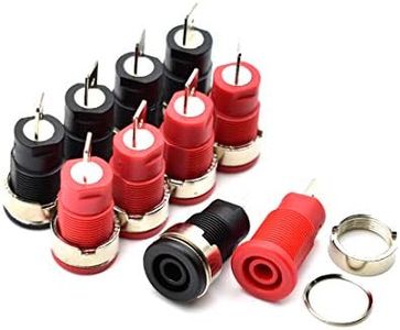 10Pcs 4mm Banana Jack Female Panel Mount Banana Socket Binding Post Adapter for 4mm Banana Plug Connectors