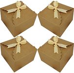 Bakefy® Kraft Paper Gift Boxes pack of 20 PIECE size 3x3x2 inch Kraft Paper Box Cake Donut Cookie Favor Box Product Packing Box,Brown