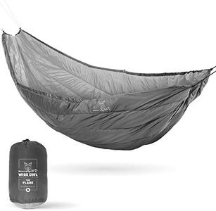 Wise Owl Outfitters Hammock Underquilt for Camping Hammock - Insulated Synthetic Underquilt for Single and Double Hammocks Grey