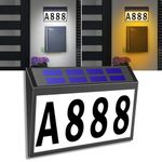 Solar House Number Sign Light Solar House Number Plaque Address Numbers for Houses IP44 Waterproof Solar Powered Address Sign LED for Home Yard Street