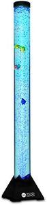 Wicked GIZMOS Large Colour Changing Bubble Lamp LED Light Tubular Freestanding Design with Bubbles and Fish (120cm)
