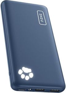 INIU Power Bank, Slimmest & Lightest USB C Triple 3A High-Speed 10000mAh Portable Charger, Flashlight Powerbank Battery Pack for iPhone 15 14 13 Samsung Xiaomi Huawei Google iPad etc.