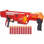 Nerf Mega Rotofury Blaster -- 10-Dart Rotating Drum -- Pump Action Blasting -- Includes 10 Mega Darts -- For Kids, Teens, Adults, Multicolor