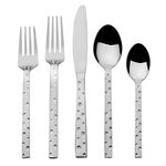 Towle Living 5259479 Feta Forged 20-Piece Flatware Set, Stainless Steel, Silver