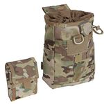 EXCELLENT ELITE SPANKER Molle Dump Pouch Drawstring Magazine Utility Pouch Folding Dump Pouch Waist Bag (Multicam)