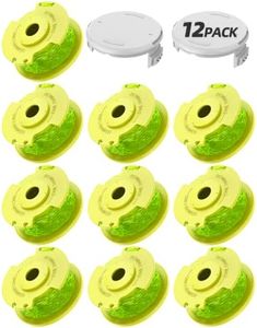 Eventronic 0.080" Weed Wacker String Replacement Compatible with Ryobi ONE+ 18V 24V Weed Eater, AC80RL3 String Trimmer Refill, Twisted Line Spool Replacement for Ryobi Edger (10 Spools, 2 Caps)