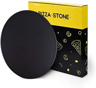 Menesia 12 Inch Black Non-stick Ceramic Pizza Stone Pan, Baking Stones for Ovens & Grill & BBQ, Round Oven Cooking Stone