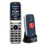 easyfone Royale 4G Flip 2.8" for Seniors | CareTouch App lets loved ones do phone settings remotely | Loud Sound+Boost | Big Talking Keys | USB-C+Dock Charger | Photo Dial | SOS & Ambulance Assistance