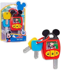 Famosa - Set de Llaves de Mickey, Llavero Infantil con Llaves de Juguete, Tiene Las Orejas y Dibujos de Mickey, con 2 Botones Que emiten Sonidos Divertidos, a Partir de 3 años, (MCC18000)