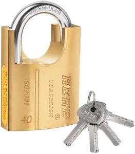 Lucchetto ad alta sicurezza in ottone ad alta sicurezza, con 4 chiavi, utilizzato per magazzini, contenitori, garage, persiane, magazzini, garage, recinzioni (40 mm)