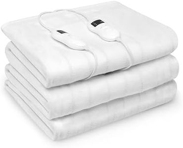 DORTALA Heated Mattress Pad King, Dual Control Electric Mattress Pad Bed Warmer with 8 Heat Settings & 10H Timer Auto Shut-Off, Overheat Protection, Machine Washable, 203 x 198cm, White