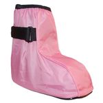 ARUNNERS Walking Boot Cover for Medical Brace Orthopedic Fracture Cast with Integrative Slip-Resistant Rubber Sole (Pink, Short, Large)