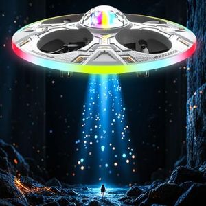 Mini UFO Drone for Kids – RC Plane Flying Toy Remote Control Helicopter with LED Lights, Auto Hover, 2 Batteries(14 Min Flight)