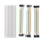 ApTechDeals Breadboard 840 point with jumper wires Set (20+20+20)