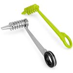 2-Pack Spiral Vegetable Cutter, Manual Vegetable Slicer for Zoodles & Spaghetti - Handheld Spiralizer for Zucchini, Carrot, Cucumber, Potato - Professional Kitchen Tool & Gadget