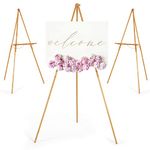 VISWIN 3 Pcs 63" Wooden Tripod Display Easel Stand for Wedding Sign, Poster, A-Frame Artist Easel Floor with Tray for Painting, Canvas, Foldable Easel