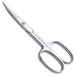 ME MAXEQUIP Cuticle Nail Scissors Curved Blade Professional Stainless Steel Beauty Scissors, for Manicure Pedicure, Eyebrows, Nose, Hair Trimming Beauty Grooming Thick Toenails Women Men