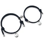 MJartoria Magnetic Matching Bracelets for Couples Best Friend Friendship Couples Bracelets BFF Bracelets for 2 Mutual Attraction Rope or Beads Adjustable Bracelet Gifts for Women Boyfriend Girlfriend