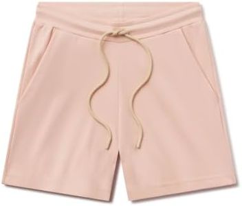 MON CHOU Women’s 100% Organic Peruvian Pima Cotton Shorts – 4" Inseam, Relaxed Fit, Elastic Drawstring Waist – Loungewear (Bloom, Medium)