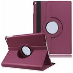 Rotating 360 Leather Case Cover With Stylus For Apple iPad 2 and 3 and iPad 4 4Th Gen (Purple)