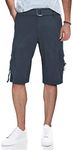 X RAY Mens Cargo Shorts Camo & Solid Colors 12.5" Inseam Knee Length Classic Fit Multi Pocket (Big and Tall Shorts for Men), Steel, 42