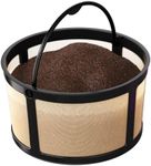 Reusable Mesh Coffee Filter Basket for Keurig K Duo Coffee Maker and Keurig K-Duo Essentials by PureHQ - Refillable Gold Tone Carafe Replacement Filter for Ground Coffee