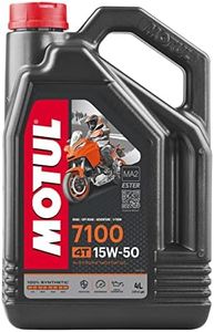 Motul 104299 7100 15W-50 Motor Oil Full Synthetic Motorcycle Engine Lubricant