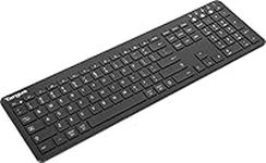 Targus Multi-Device Bluetooth Full Size Keyboard | Permanent Anti-Microbial Body | Connect to: PC, Tablet, Laptop & Smartphone | iOS, Windows, Android & Linux Compatible | UK QWERTY Layout