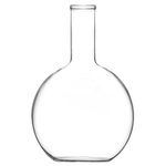 StonyLab Glass 2000ml Long Neck Flat Bottom Flask, Borosilicate Glass Heavy Wall Flat Bottom Boiling Flask with Long Neck, 2000ml (2L)