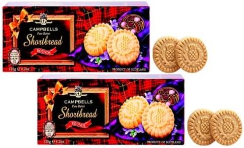 campbell | Galletas de mantequilla escocesas tradicionales con mantequilla | Galletas Redondas Inglesas De Mantequilla - 2 x 120 Gr | Galletas redondas de mantequilla escocesa