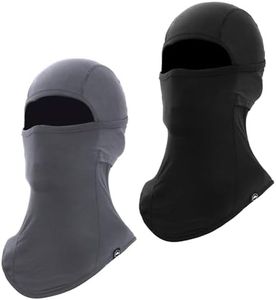 Black Balaclava Ski Mask for Men & Women - Motorcycle Balaclava Face Mask for Cold Weather - Snowboard Mask w/UV Protection