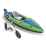 Intex Challenger K1 Kayak, 1-Person Inflatable Kayak Set with Aluminum Oars and High Output Air Pump