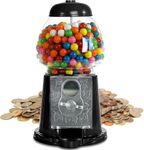 Gumball Machine for Kids 9" - Heavy Duty Metal with Glass - Christmas Antique Style Bubble Gum Machine - Kids Coin Operated Toy Bank for USA Coins - Candy Dispenser - Playo