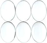 50 Pack - CleverDelights 22x30mm Glass Oval Cabochons - Clear Magnifying Cabs