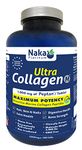 Naka Platinum Ultra Marine Collagen Maximum Potency 1,000 mg of Peptan ( Bioactive Marine Collagen Peptides) per tablet. Grass Fed. For Hair, Skin , Nails, Joint Health, Bone Strength, Digestive Health - 180 tablets