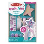 Melissa & Doug Created By Me! Paint & Decorate Your Own Wooden Princess Wand Craft Kit, PinkPrincess Crafts Great for Rainy Days, Toys for Kids Ages 4+
