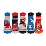 Supersox Cotton Cute Disney Characters Ankle Length Socks Collections Of (Dash, Buzz, Lightning Mcqueen & Mr. Incrediable) For Kids, Multicolour