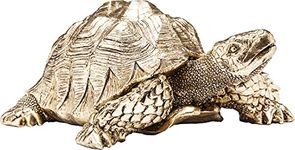 Kare Design Deco Figurine Turtle, Gold, Small tortoise accessories, polyresin, room decor, home decor for living room, bedroom, 11x26x20cm (H/W/D)