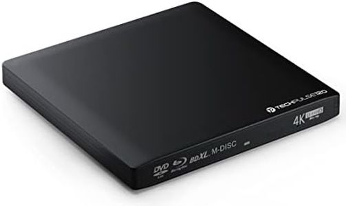 techPulse120 USB 3.1 Type-C brenner externe de CD DVD en aluminium pour ordinateur, Notebook UHD Blu-ray Brenner USB 3.0 Noir