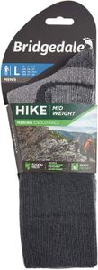 Bridgedale Men’s Hike All Season Merino Wool Socks, Gunmetal XL